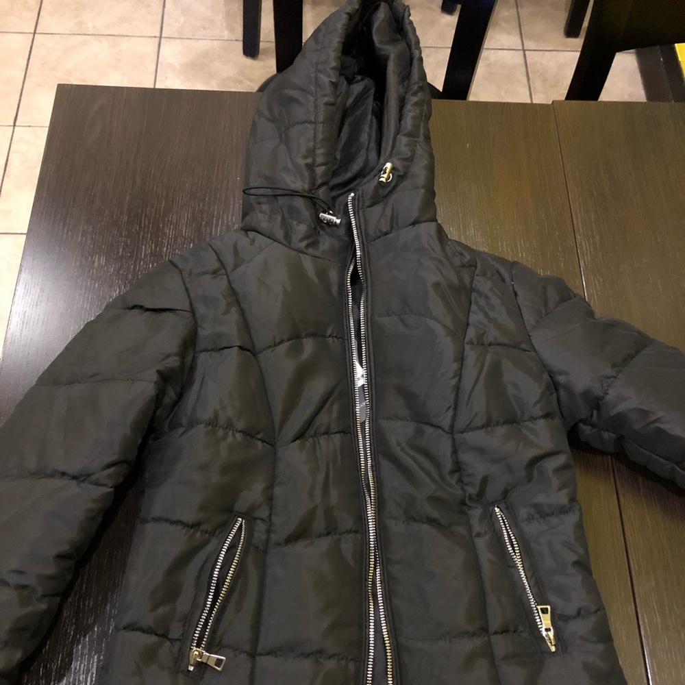 Black puffer jacket